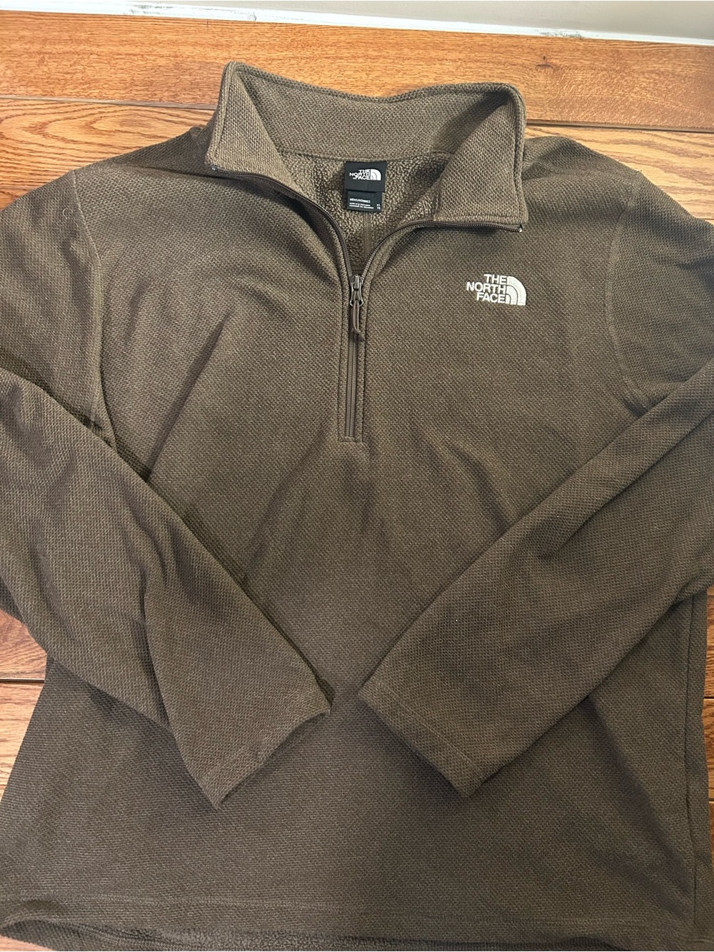 The North Face Men's Olive Brown Half-Zip Sweater